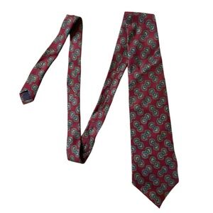 Vintage Burberry Printed Silk Tie Made in USA